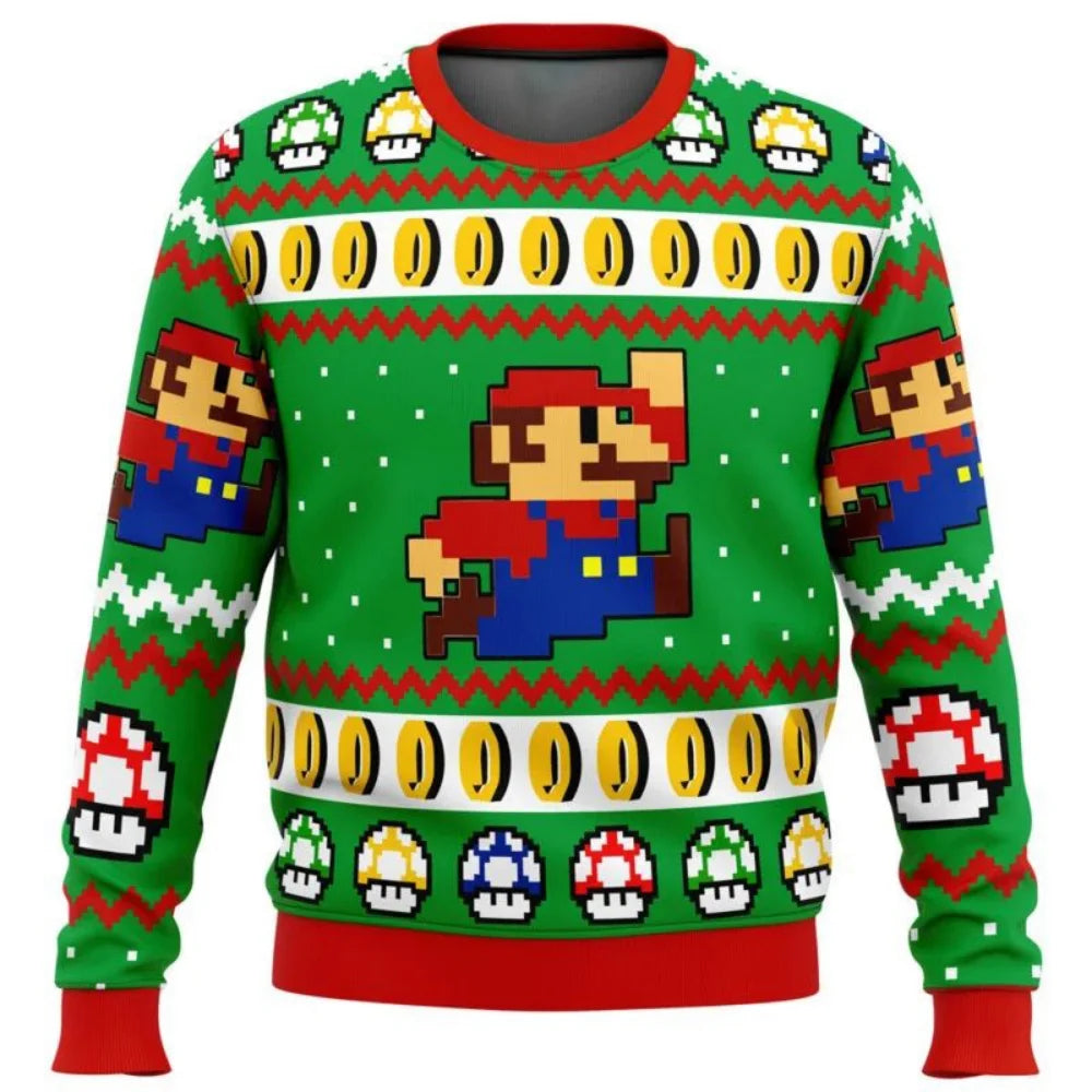Christmas Sweater Gift Santa Claus Pullover For Men 3D Sweatshirt Top Selling Autumn and Winter Clothing Kart Ugly 2024 New Year