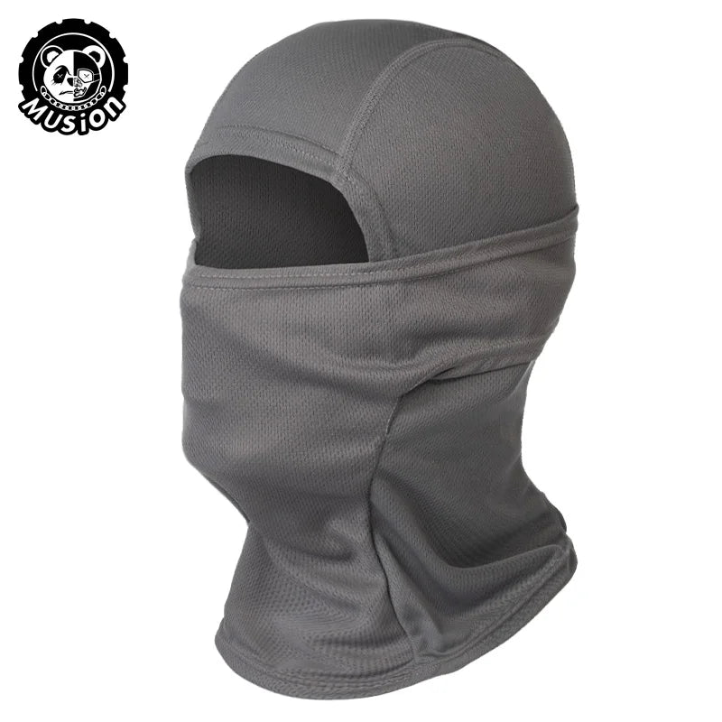 MusionTactical Balaclava Full Face Mask Quick-dryHiking Cycling Camping Hunting AirsoftHood Cap Bike Head Cover Summer Men Women