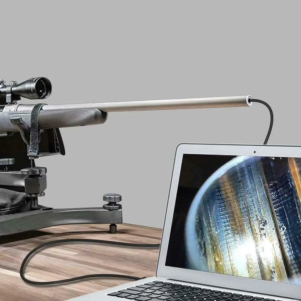 Rifle Weapon Borescope Camera, 0.2inch Digital Hunting Cleaning Scope with LED Light Side View Use on Android PC