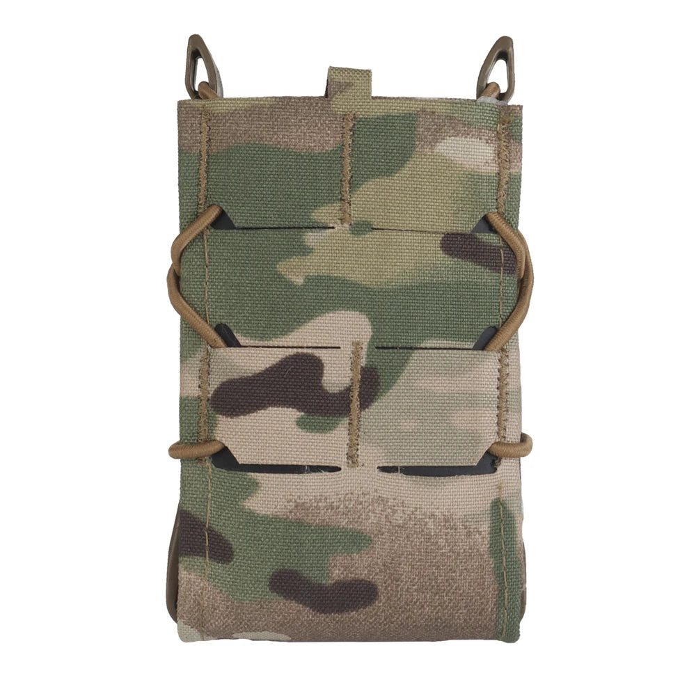 Tiger Magazine Pouch Full Size Quick Release 5.56/7.62MM M4 AK AR15 Single Mag Bag for Hunting Vest Airsoft Molle Waist Belt