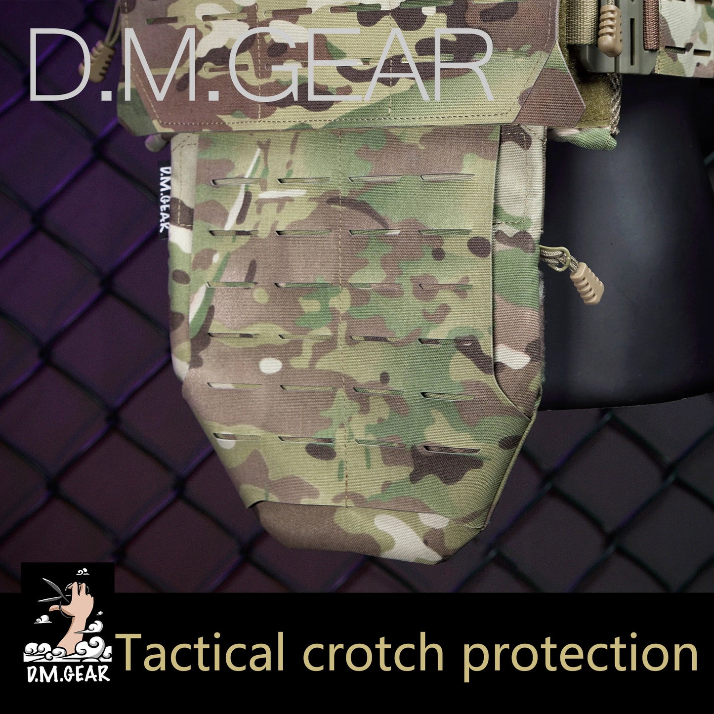 DMGear Tactical Pleated  Vest Crotch Groin Protection Gear Accessory Airsoft War Men Molle Body Armor Bag Equipment
