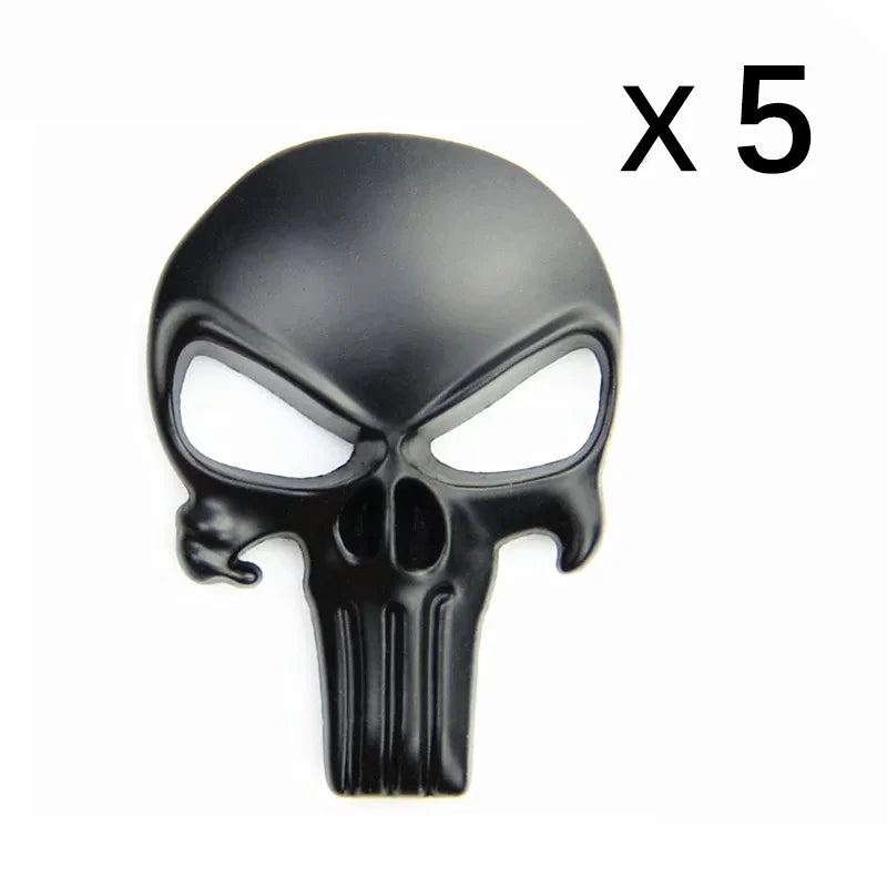 New Skull Metal Sticker for AR15 AR10 AK47 M4 M16 1911 USP M92 Glock G17 19 22 43x Airsoft Rifle Pistol Gun Hunting Accessories