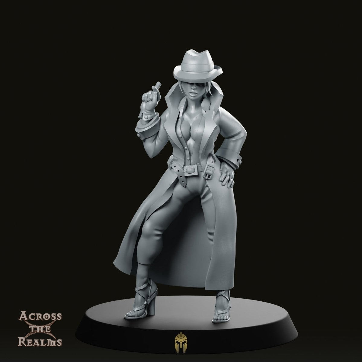 Classy Female Investigator Fantasy Miniature