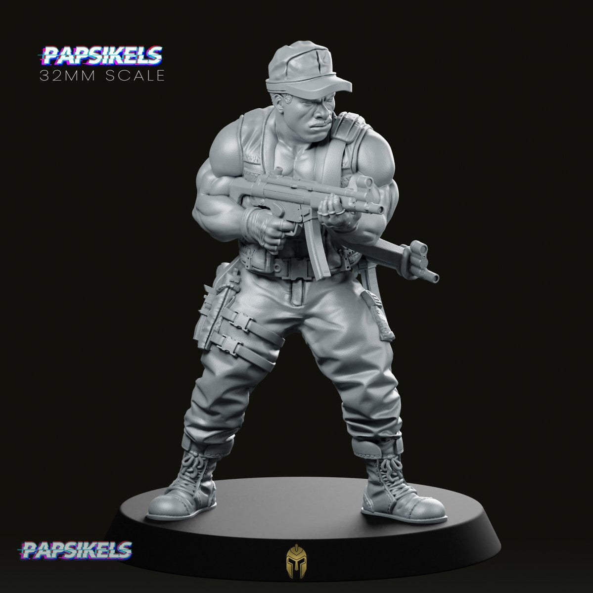 Colemin Abrahan with Machinegun Miniature