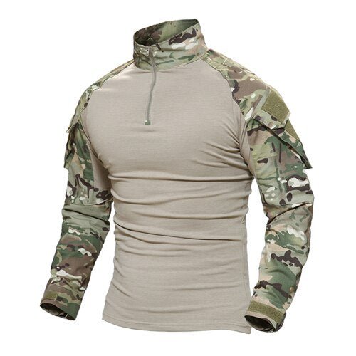 Combat Shirt Men Long Sleeve Military Style Tactical T-shirts US Army Multicam Airsoft Special SWAT t shirts for Man-3