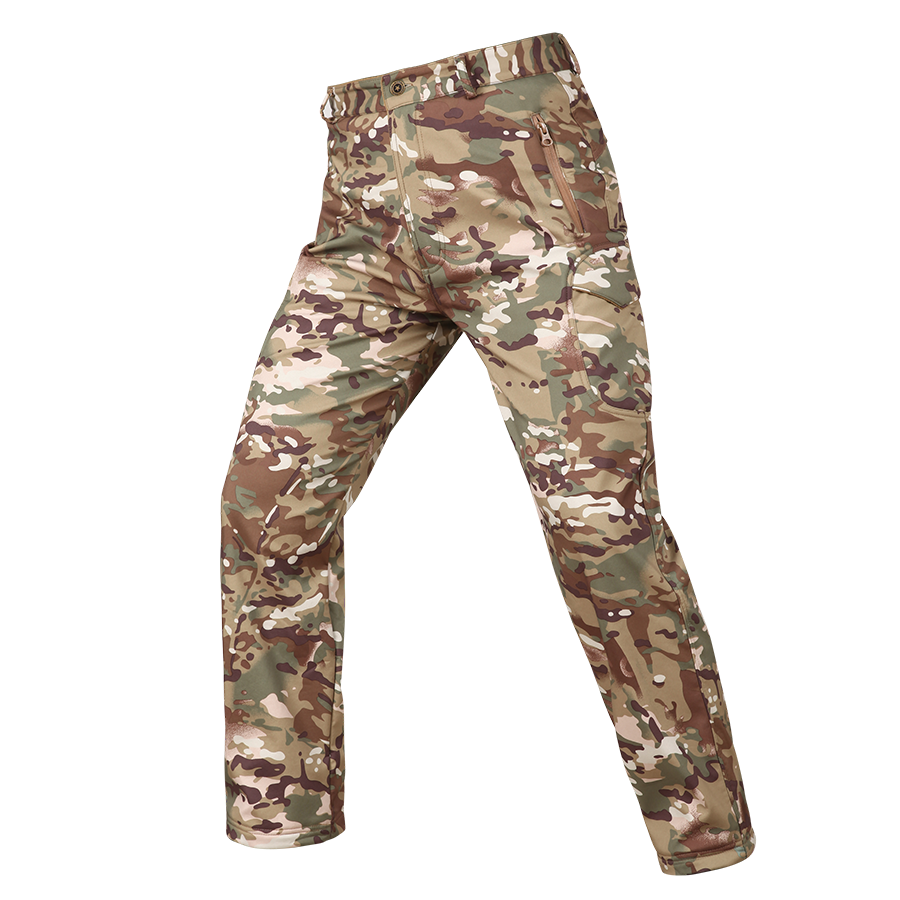 Winter Fleece Lined Softshell Tactical Pants for Ski Snowboard Outdoor-7