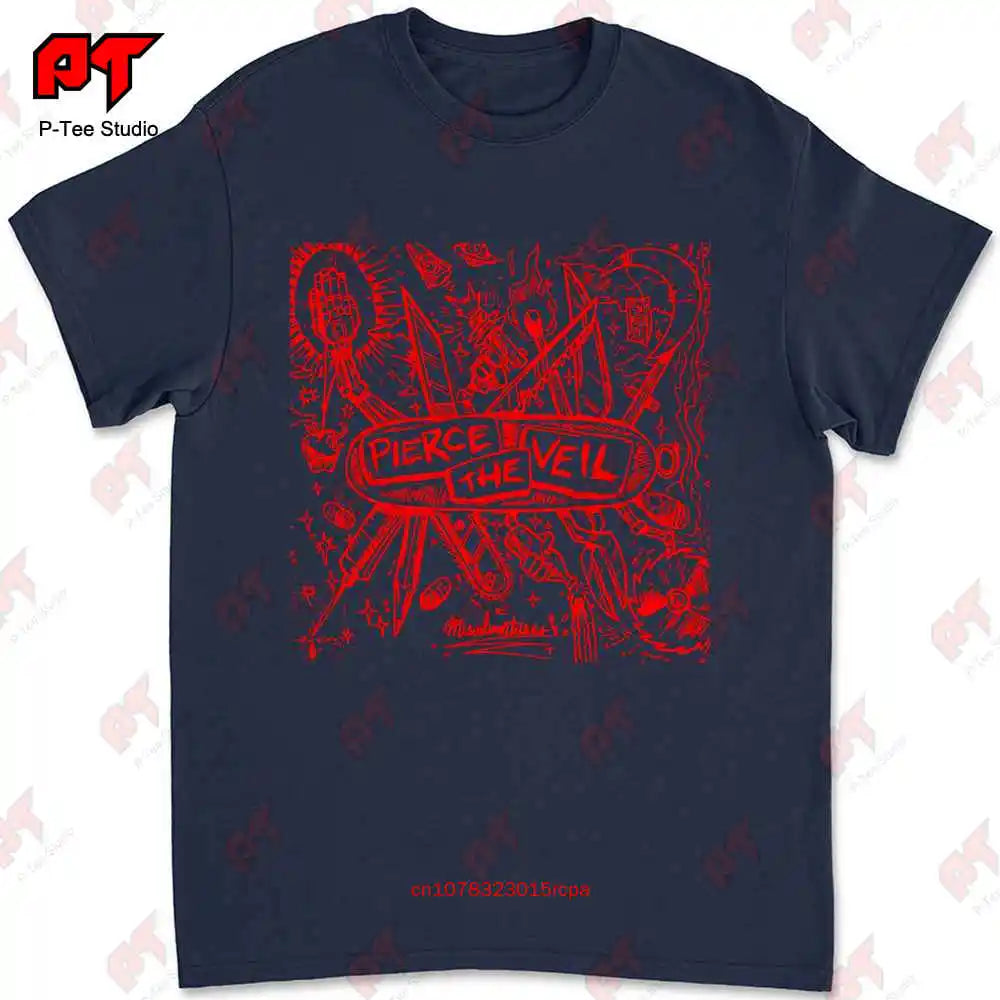 Pierce The Veil T Shirt Metal Music Ptv Misadventures Cotton Xs To 5Xl JZC8