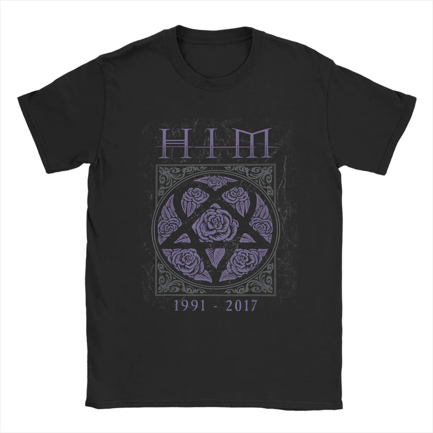 Harajuku T Shirt Him Band Ville Valo Omate Cotton T Shirts  Hippie Tshirt for Adult Summer Y2K Fun Casual Short Sleeve Clothing
