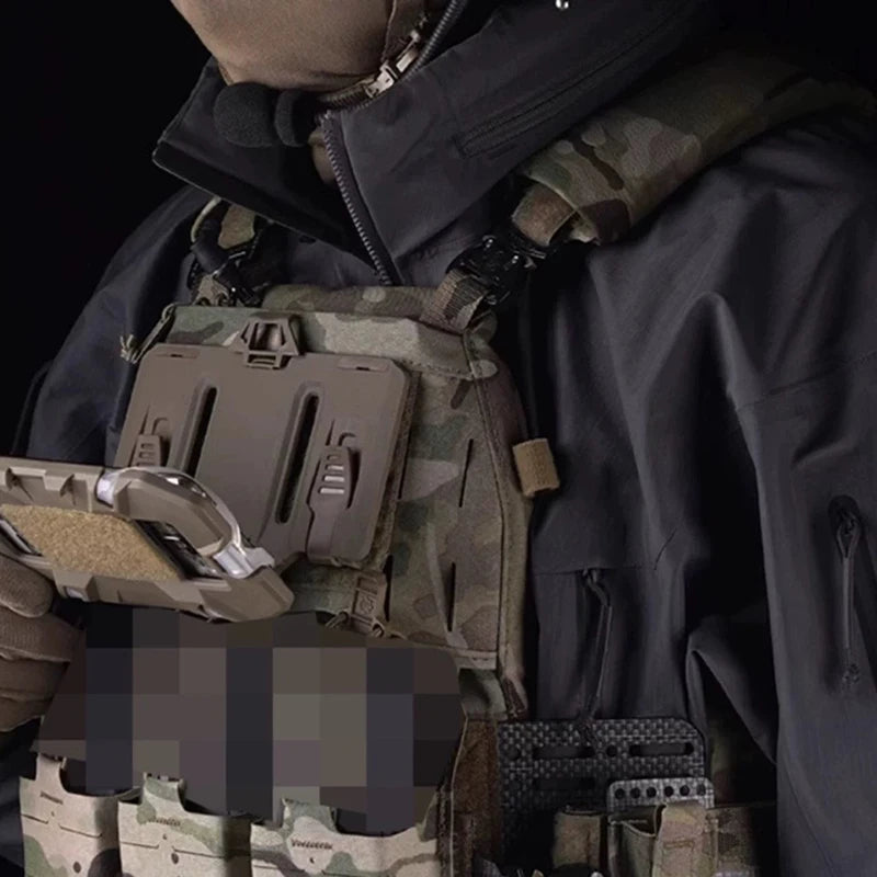 Tactical vest MOLLE folding navigation board CS military Airsoft Gear Molle tablet phone holder hunting chest bag map bag
