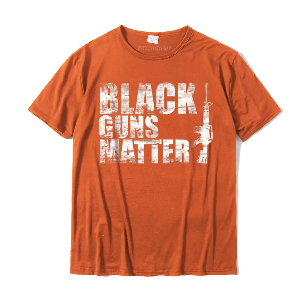 Black Guns Matter AR15 NRA T Shirt 1911 9mm Shooting Lives Tops & Tees Discount Comfortable Cotton Men T Shirt Casual