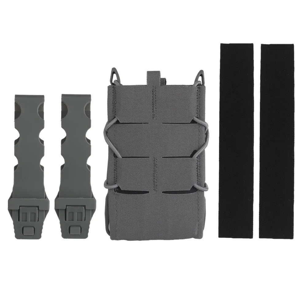 Tiger Magazine Pouch Full Size Quick Release 5.56/7.62MM M4 AK AR15 Single Mag Bag for Hunting Vest Airsoft Molle Waist Belt