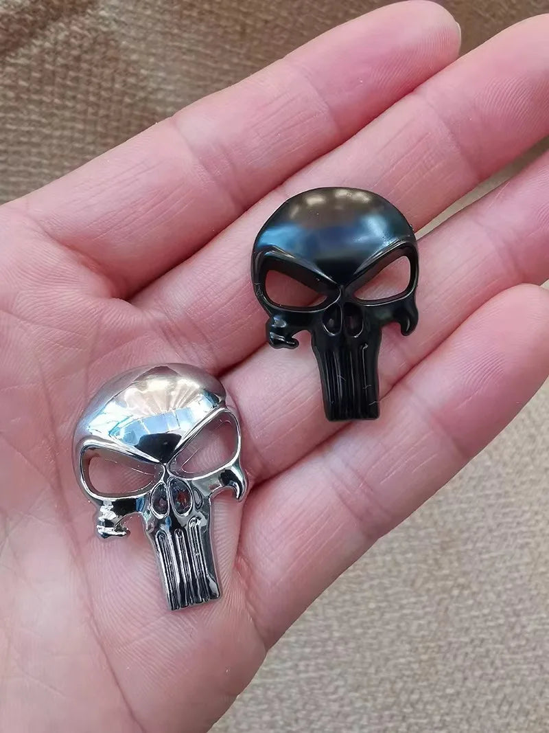 New Skull Metal Sticker for AR15 AR10 AK47 M4 M16 1911 USP M92 Glock G17 19 22 43x Airsoft Rifle Pistol Gun Hunting Accessories