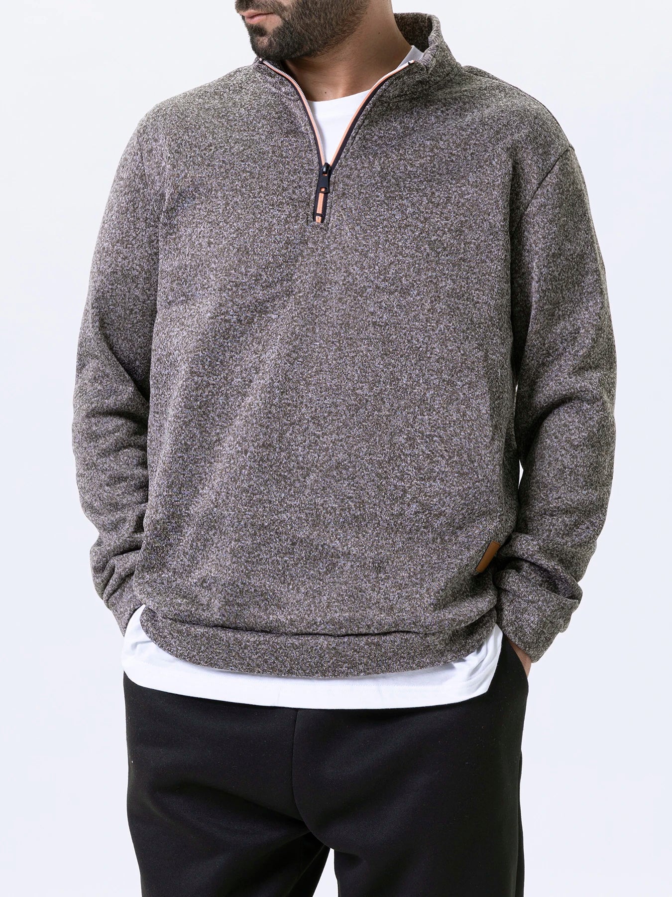 Autum Men's Turtlenecks Sweaters Knitwear Daily Casual Pullovers Solid Color Fleece Warm Sweatshirt Loose Fit Male Streetwear
