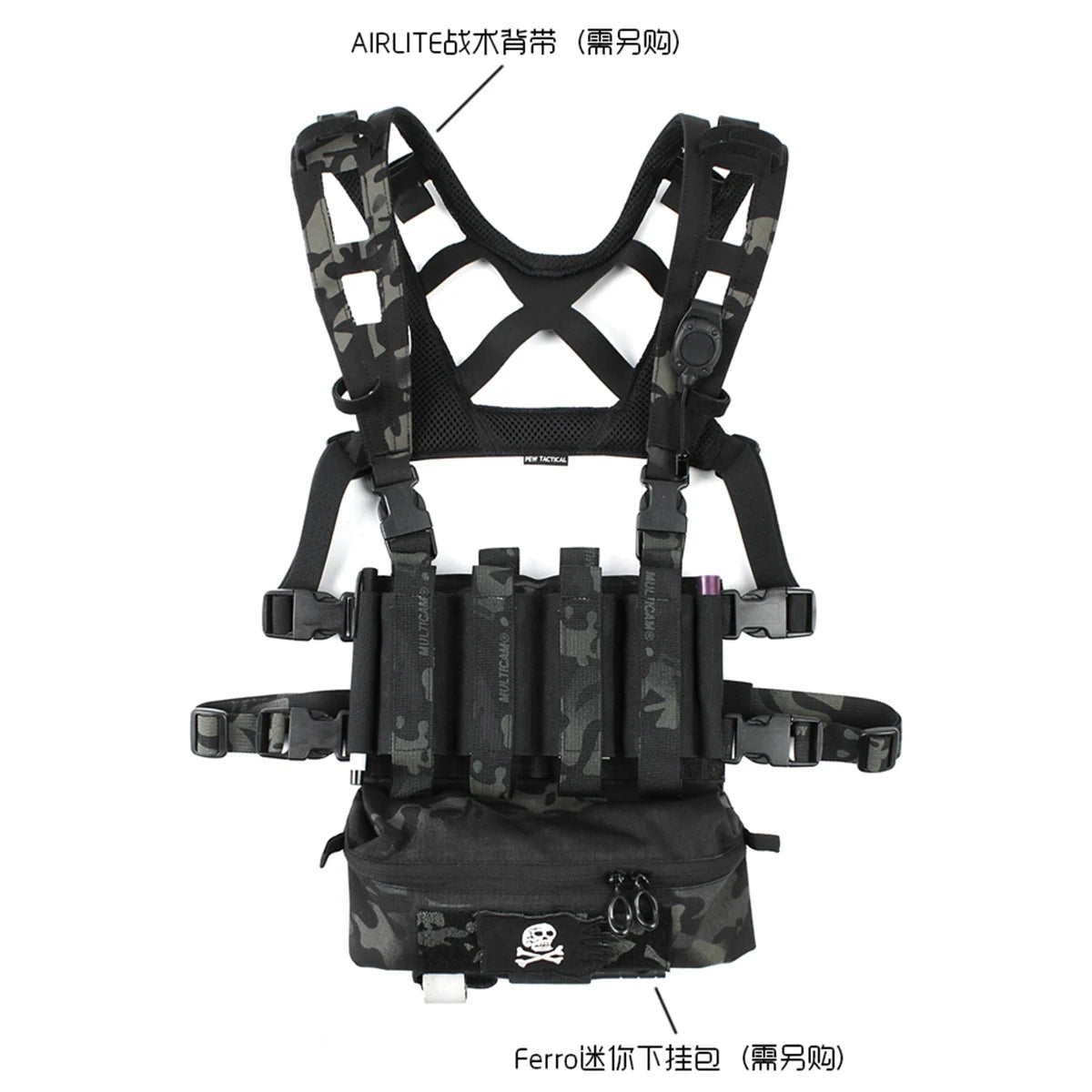 Tactical Vest MK3 MK4 JPC2.0 Chest Quadruple Magazine Insert Pouch,Vest Expansion Accessories Bag For Airsoft Hunting Shooting