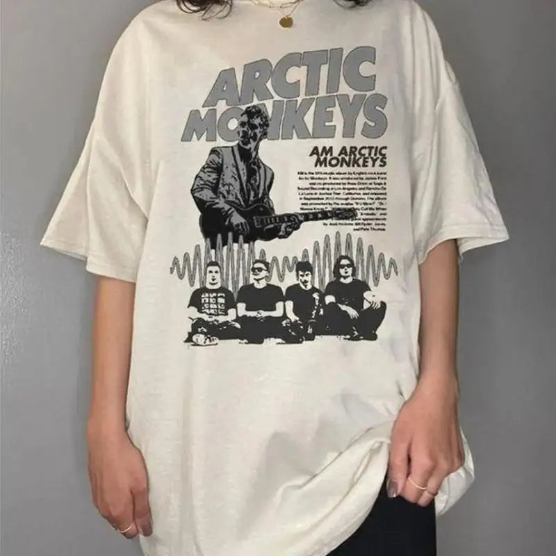 Arctic Monkeys Tour T Shirt Retro Music Band Fans S 4XL