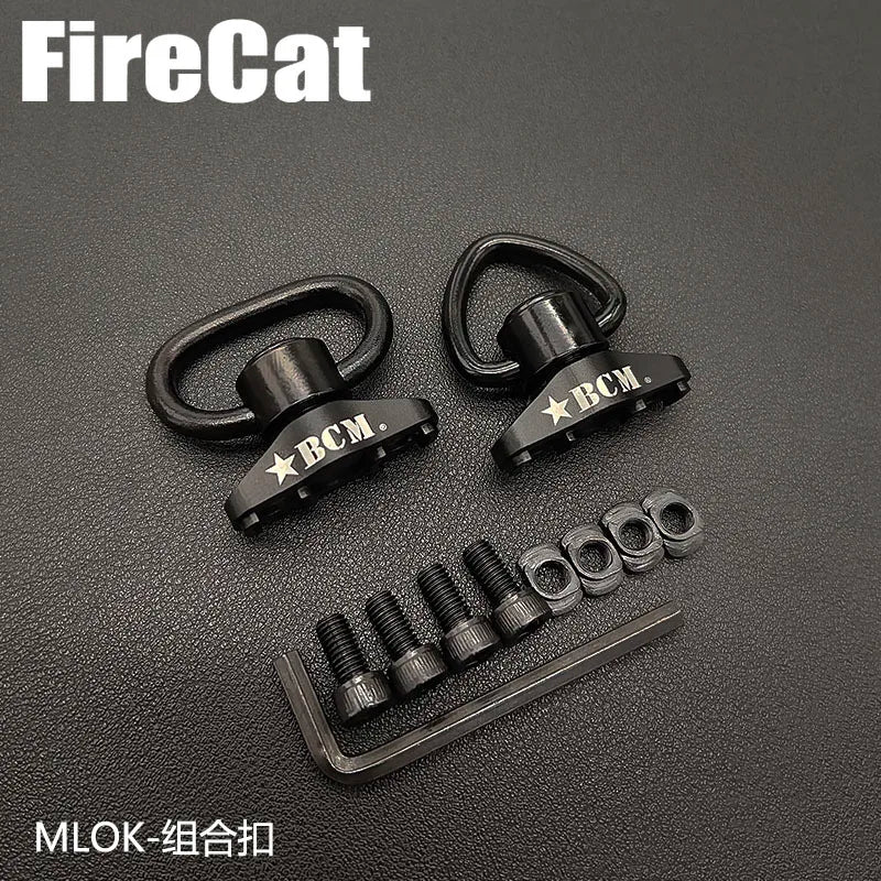 Airsoft Tactical Metal QD Sling Mount for MLOK Rail Quick Release Steel Push Button Attachment Points Hunting Gun Accessories