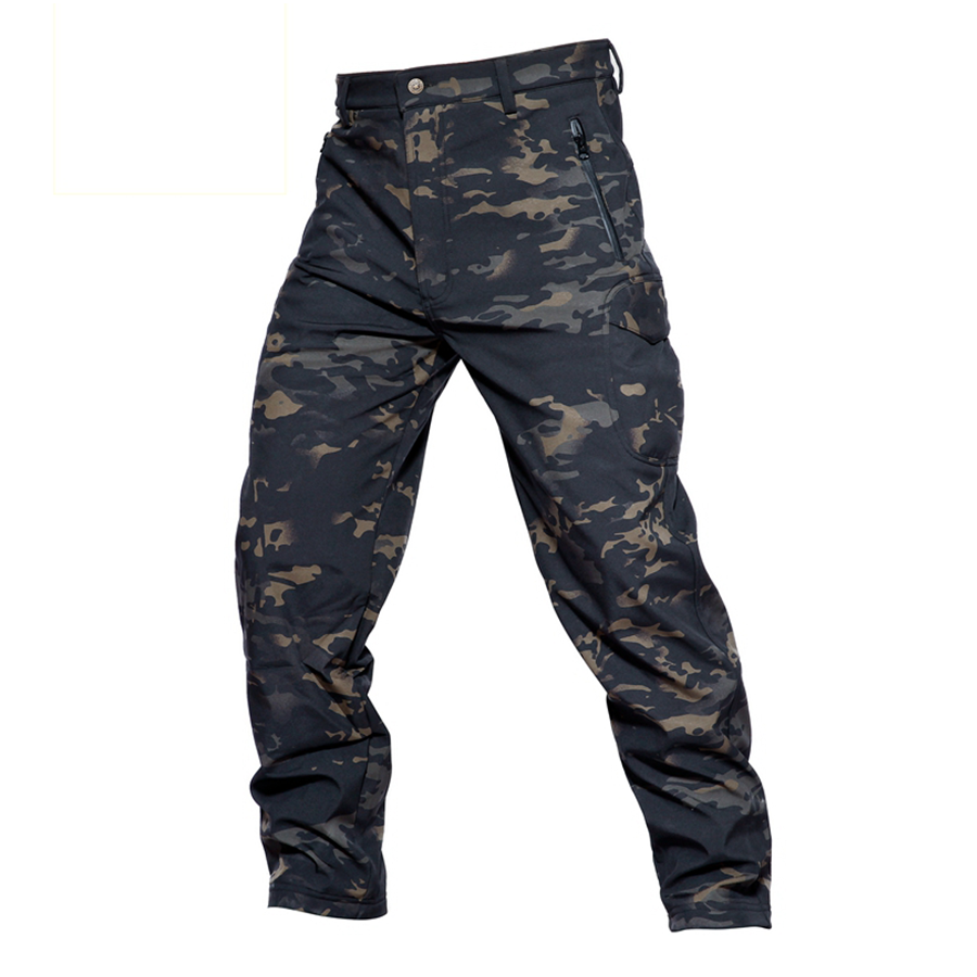 Winter Fleece Lined Softshell Tactical Pants for Ski Snowboard Outdoor-6