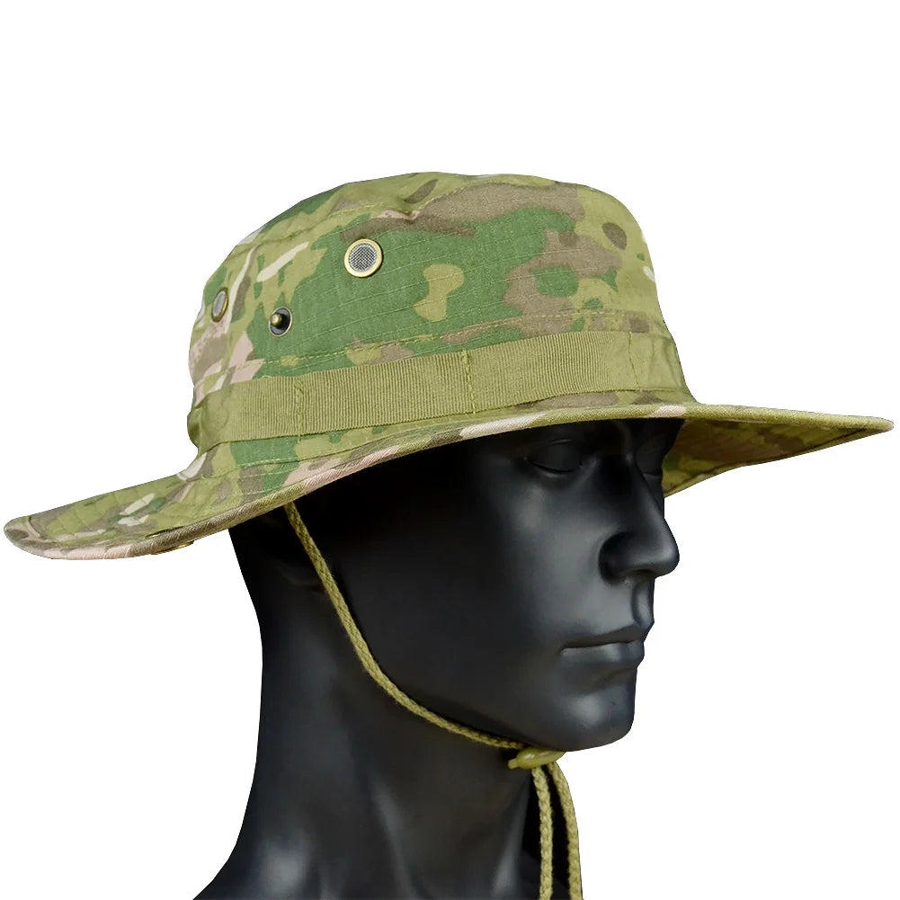 Tactical Airsoft  Sniper Camouflage Boonie Hats Nepalese Cap Militares Army Mens American Military Accessories A-tacs FG