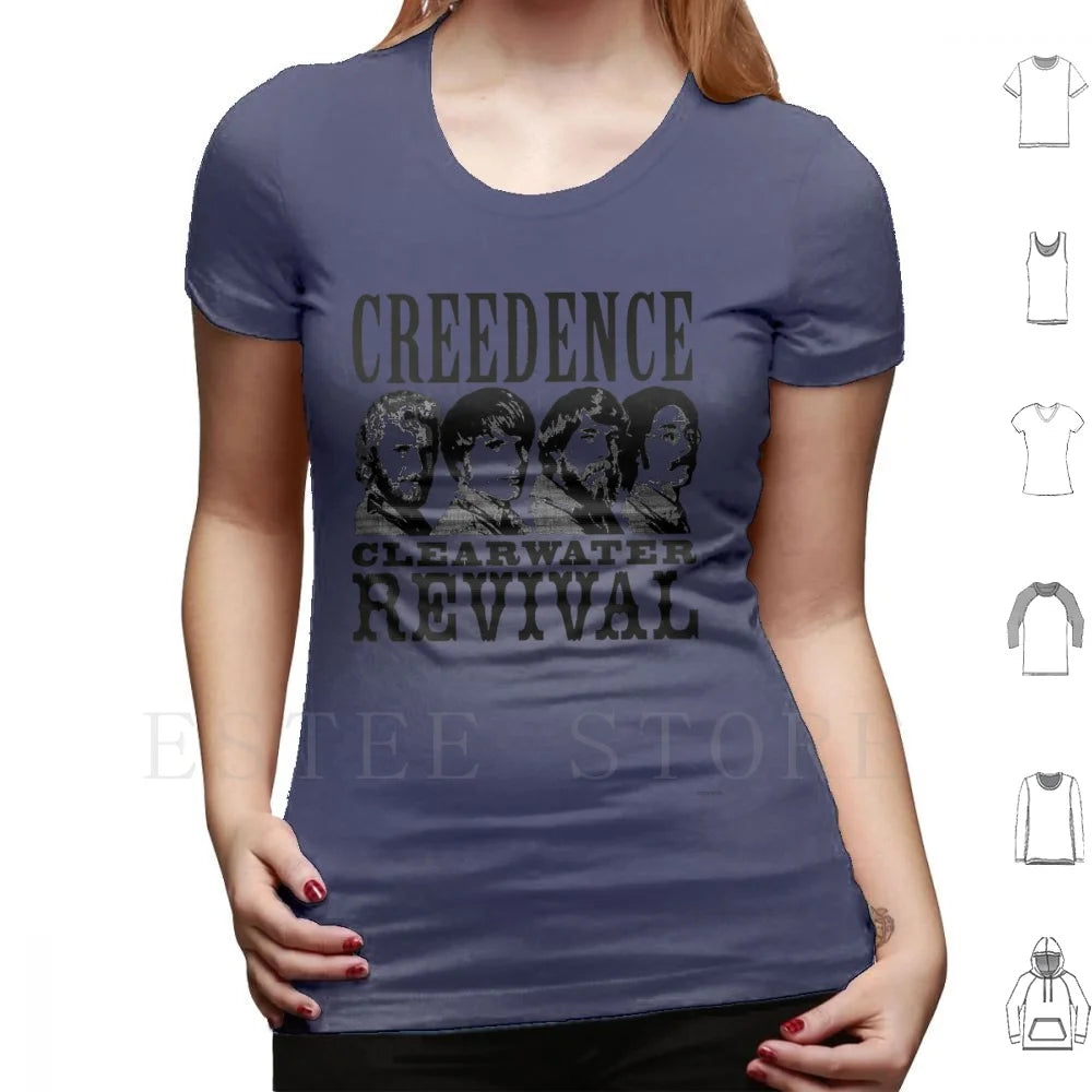 Untitled T Shirt Cotton Men DIY Print Credence Ccr Credence Clearwater Revival Vintage Studio Retro Music Deadhead Vinyl Tape