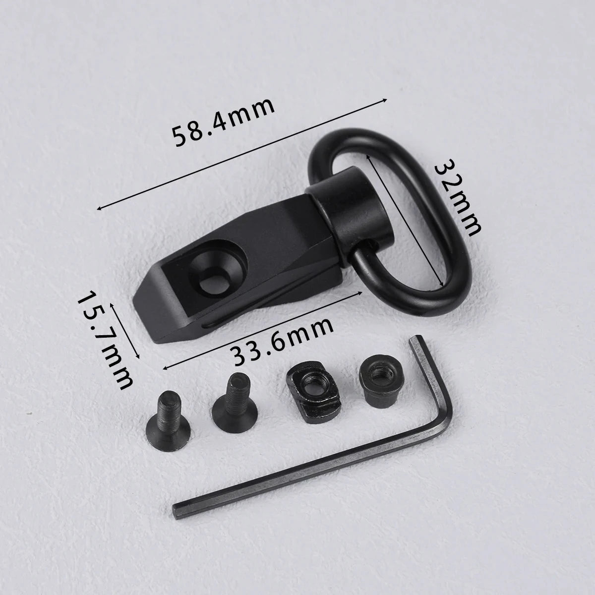 Tactical RSA GBB Buckle QD Swivel Sling Mlok Scope Mount Attachment Adapter Pictinny Rail Hunting Airsoft Rifle Accessories