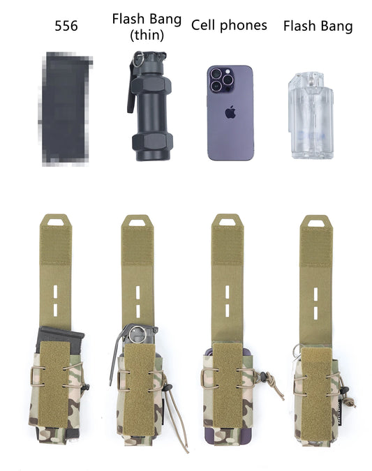 DMGear Tactical Pouch Flashbang Granada Grenade Smoke Dummy MOLLE Bag Magazine Holder Modular Hunt Airsoft Equipment Accessory
