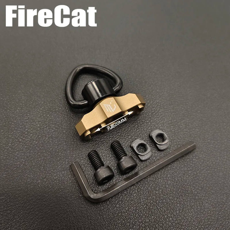 Airsoft Tactical Metal QD Sling Mount for MLOK Rail Quick Release Steel Push Button Attachment Points Hunting Gun Accessories