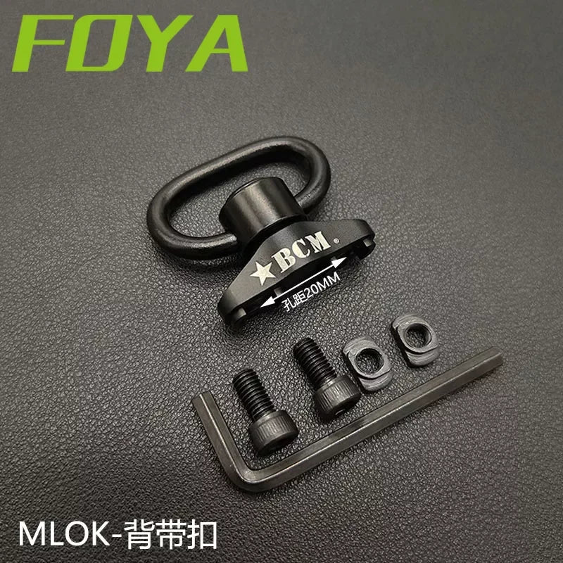 Tactical Metal MLOK QD Sling Mount M4 AR15 Mounted Base Swivel Strap Buckle Quick Release Button Airsoft Gun Hunting Accessories