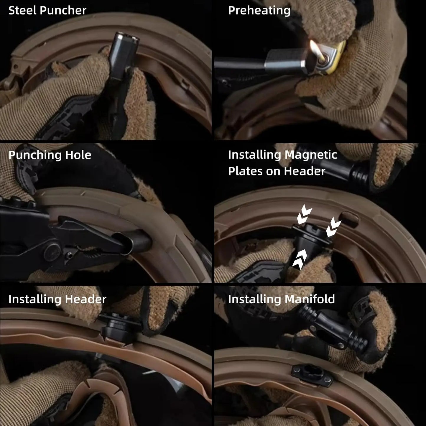 Tactical Goggles Fan Defogger Anti-Fog Kit Eyewear Air Defog for Airsoft Shooting Motocross Skiing Mountaineering Clear Vision