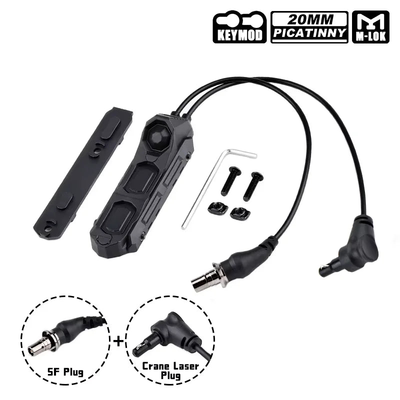 Tactical SF/2.5/3.5 Pressure Button Dual Function Remote Switch PEQ OGL NGAL DBAL M600 M300 Airsoft Scout Light Parts For 20MM