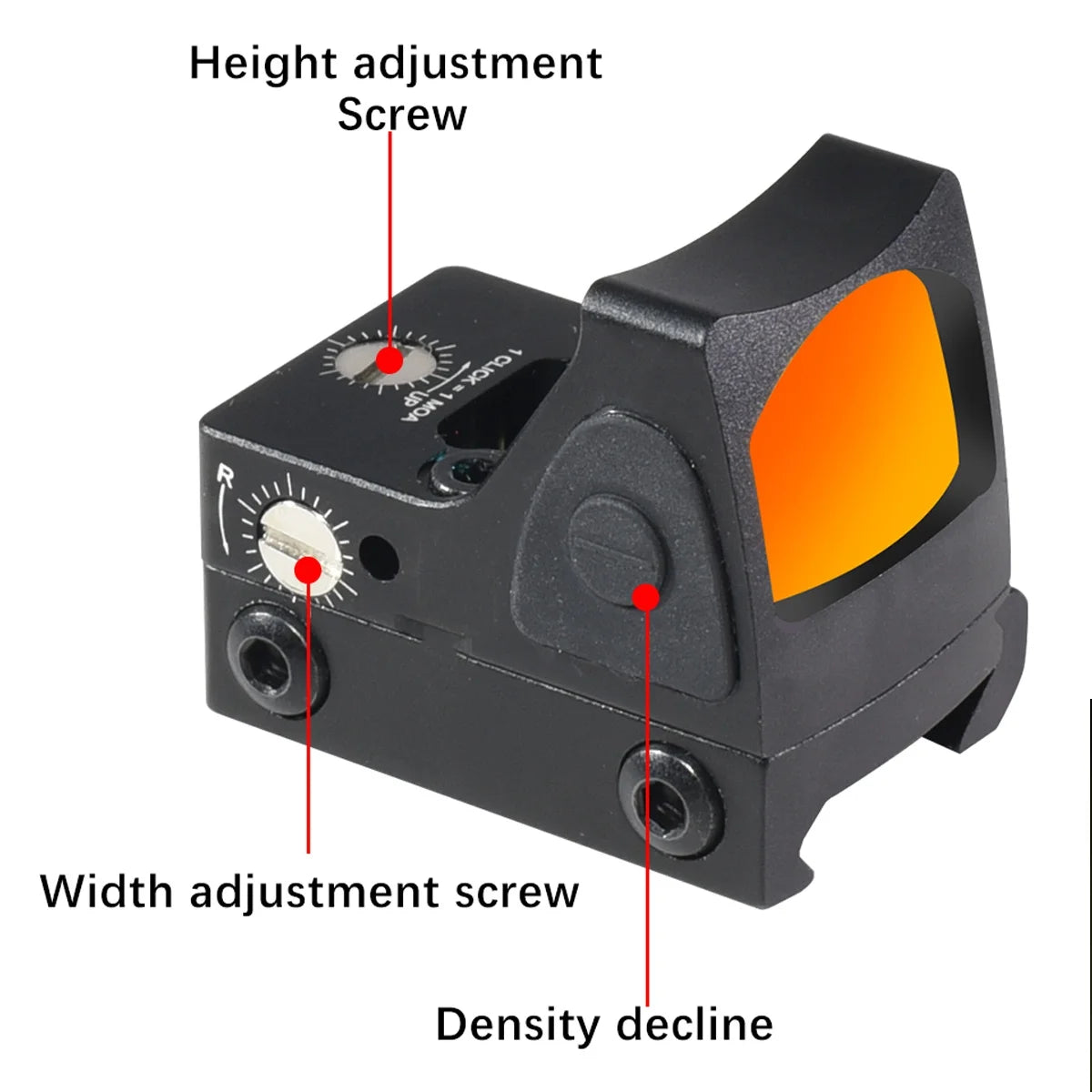 Mini Red Dot Sight Tactical Optic Reflex Collimator Hunting Airsoft Compact Riflescope Equipment Accessory AR15 G19 M4