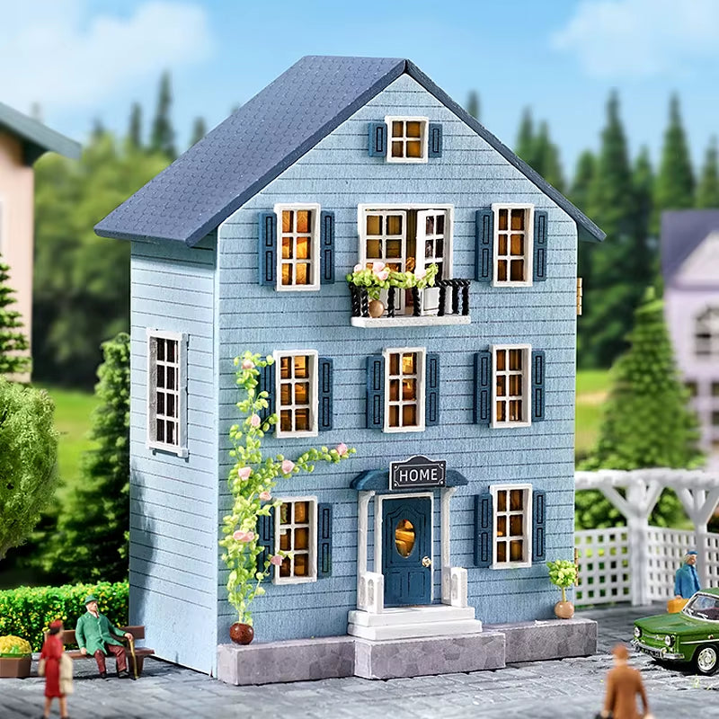 Cosyville D-031 | Blue Cottage Dollhouse