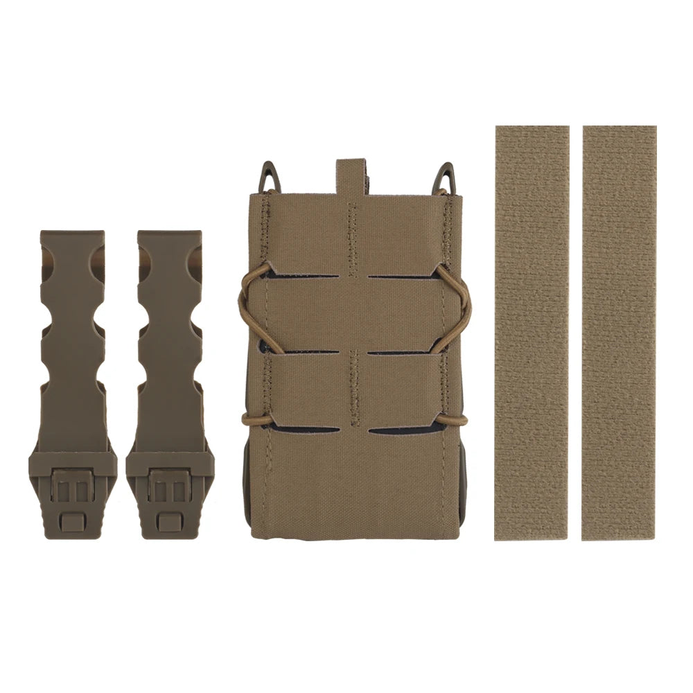 Tiger Magazine Pouch Full Size Quick Release 5.56/7.62MM M4 AK AR15 Single Mag Bag for Hunting Vest Airsoft Molle Waist Belt