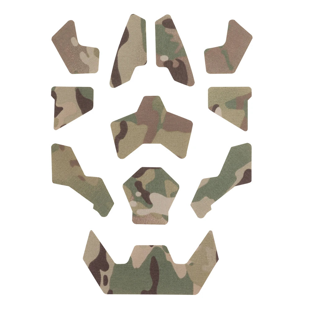 11Pcs Tactical Helmet Magic Sticker Airsoft Helmet Patches Hook and Loop  camo Sticky for FAST SF High-Cut Helmet Accessories