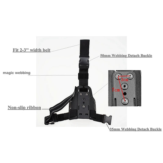 Hunting Gun Accessories Tactical Drop Leg Platform Thigh Holster Paddle Adapter for SIG P226 P220 USP Compact Glock 17