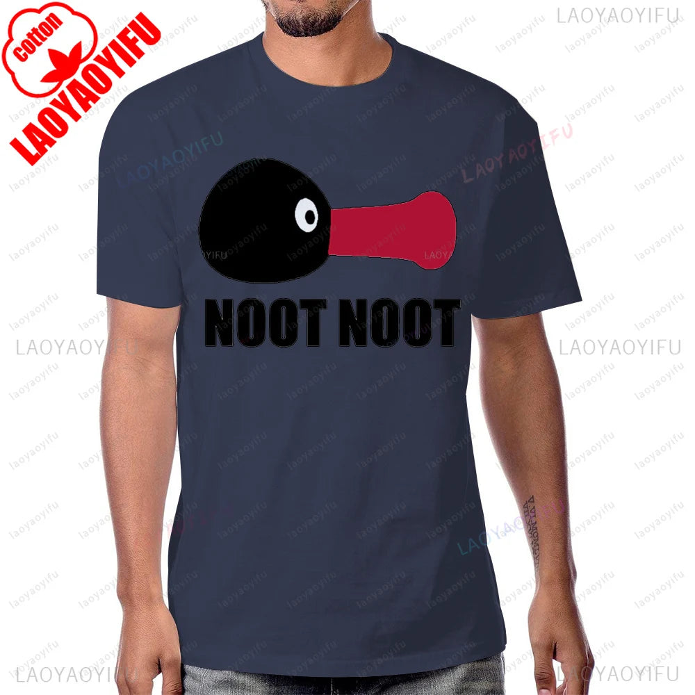 Noot Noot PINGU Internet Meme Funny Cartoon Graphic Printed T-shirt Harajuku Fashion Loose Multicolor Tshirt Summer Casual Tees