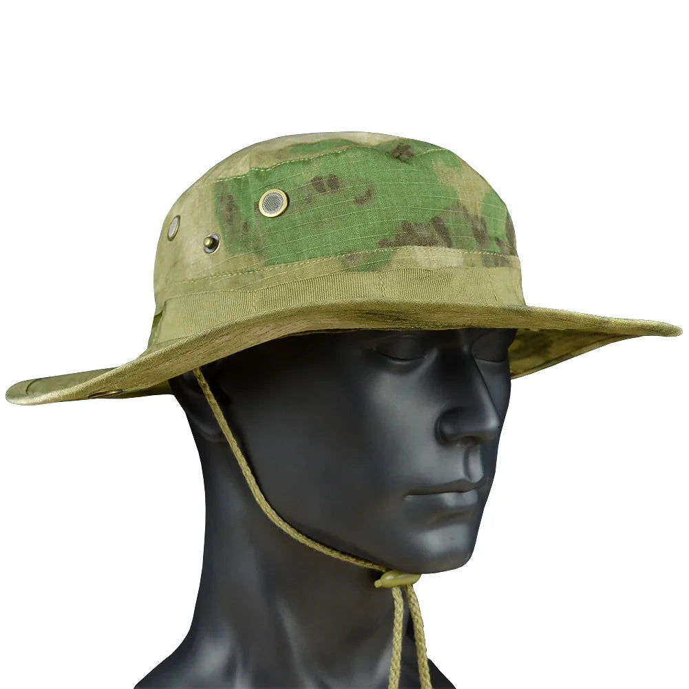 Tactical Airsoft  Sniper Camouflage Boonie Hats Nepalese Cap Militares Army Mens American Military Accessories A-tacs FG