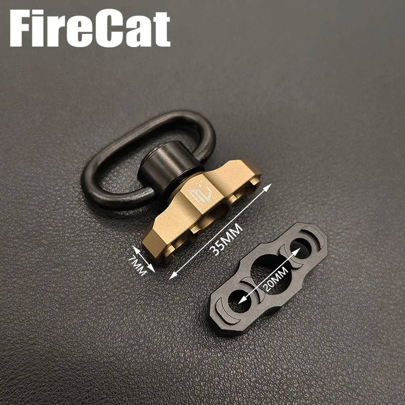 Airsoft Tactical Metal QD Sling Mount for MLOK Rail Quick Release Steel Push Button Attachment Points Hunting Gun Accessories