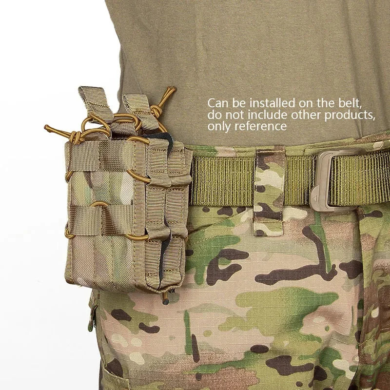 Moller 5.56 7.62 dual magazine pouch for M4, M16, AR15, G36 magazines, EDC outdoor accessory, hunting vest bag, waist pouch