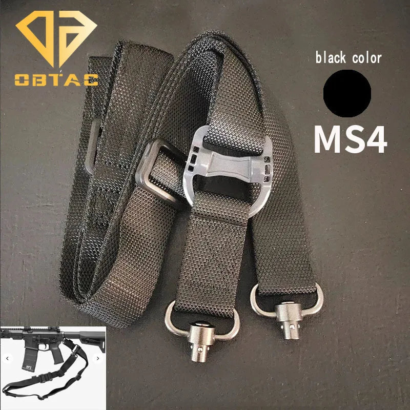 MS2 MS3 MS4 Airsoft Tactical Rifle Sling 2 Point Quick Detach Nylon Adjustable Strap Fit Outdoor Shooting Hunting Accessories