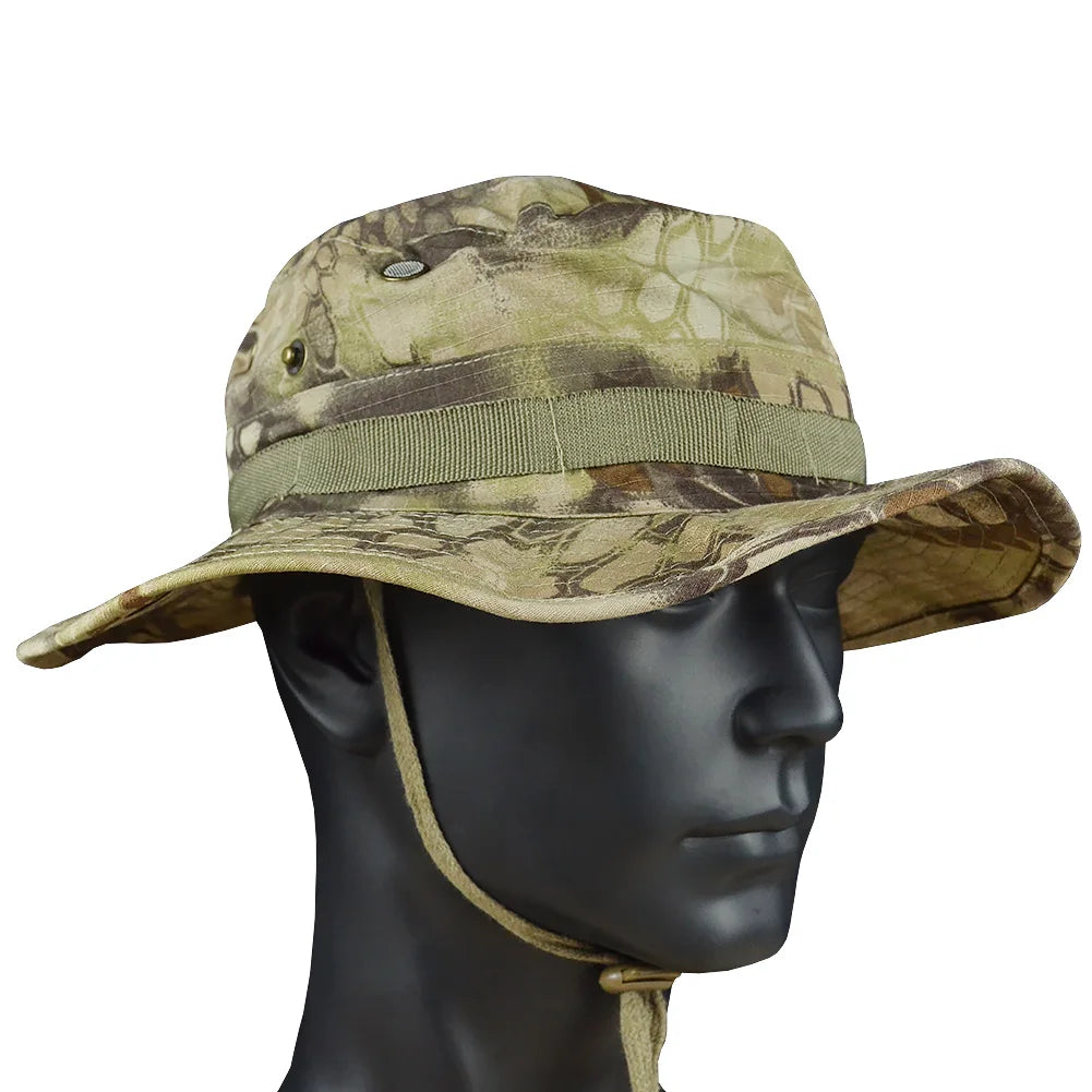 Tactical Airsoft  Sniper Camouflage Boonie Hats Nepalese Cap Militares Army Mens American Military Accessories A-tacs FG