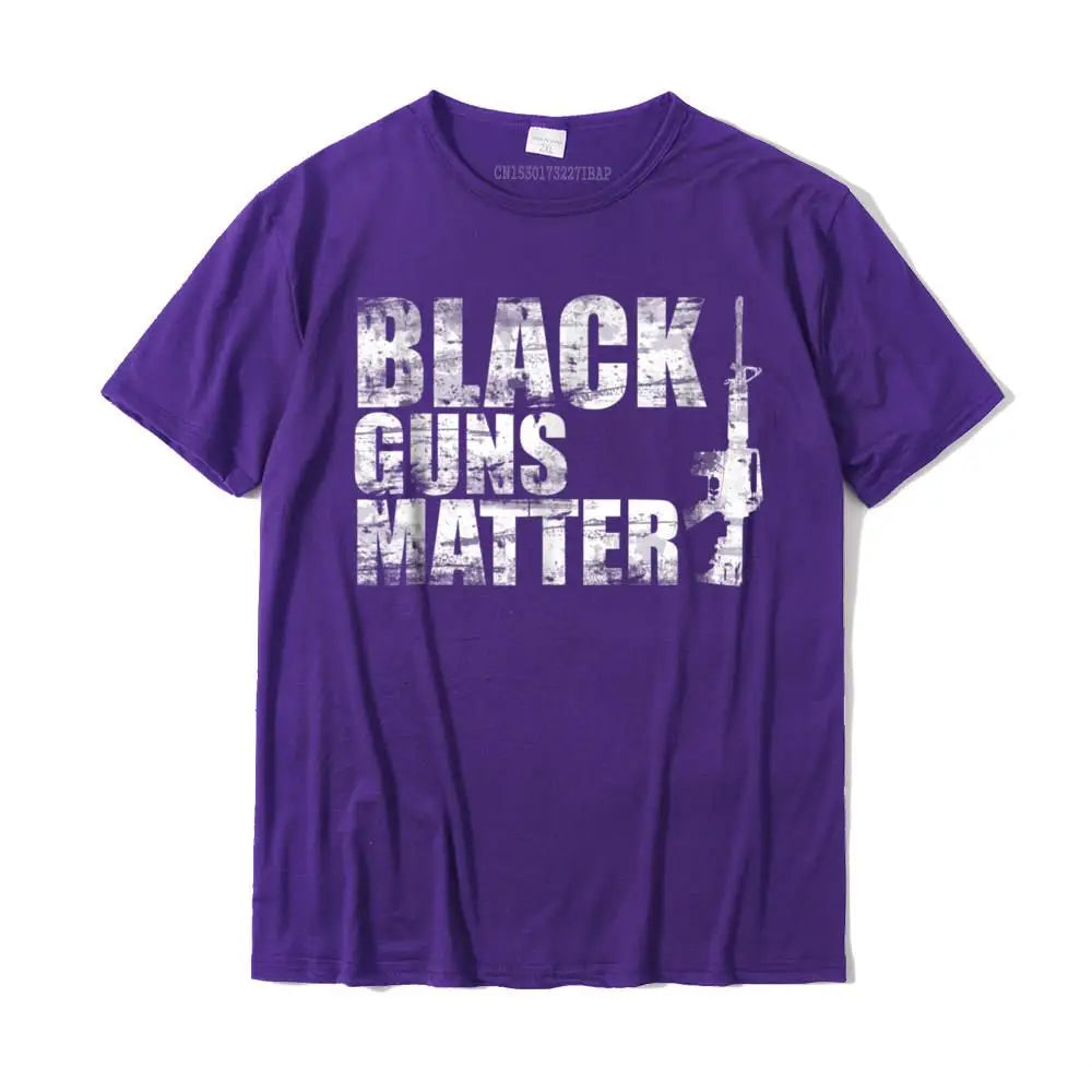 Black Guns Matter AR15 NRA T Shirt 1911 9mm Shooting Lives Tops & Tees Discount Comfortable Cotton Men T Shirt Casual