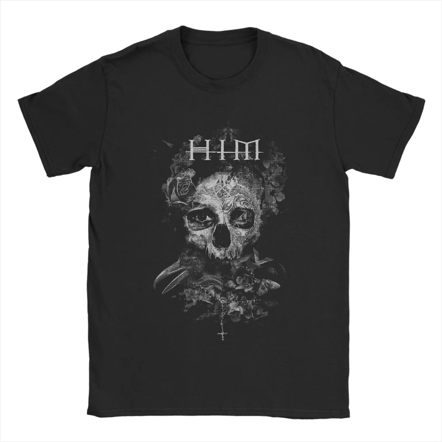 Harajuku T Shirt Him Band Ville Valo Omate Cotton T Shirts  Hippie Tshirt for Adult Summer Y2K Fun Casual Short Sleeve Clothing