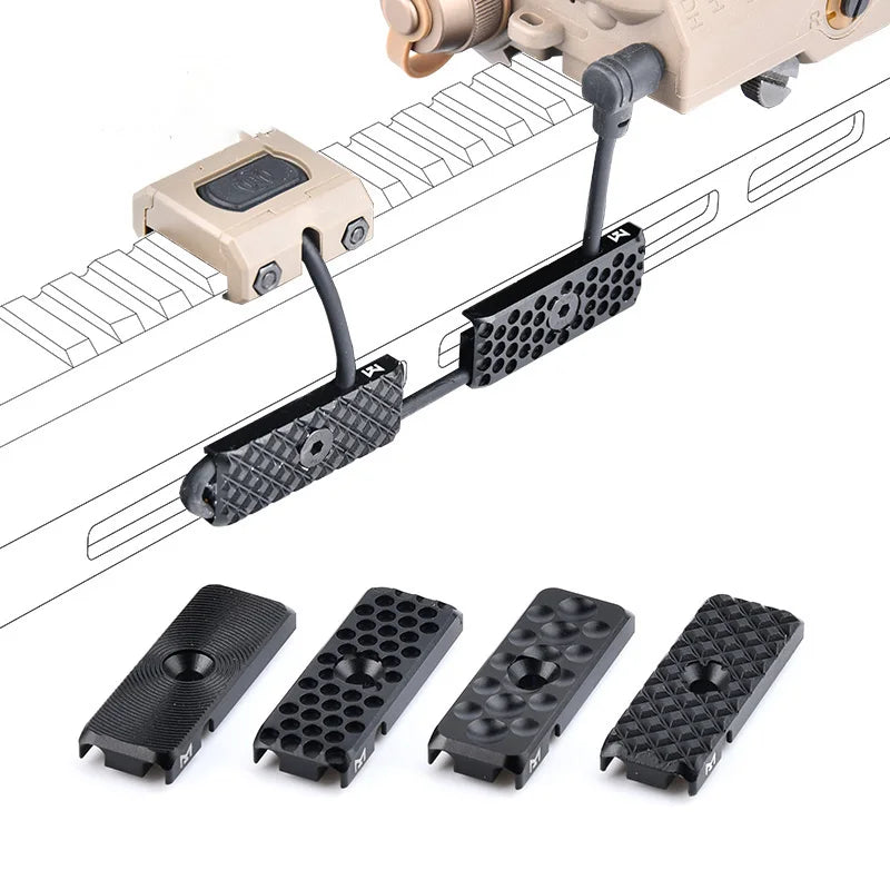 Wire Guide Pressure Remote Switch Mlok Keymod System laser flashlight Cable Management airsoft metal Toy Gun accessories