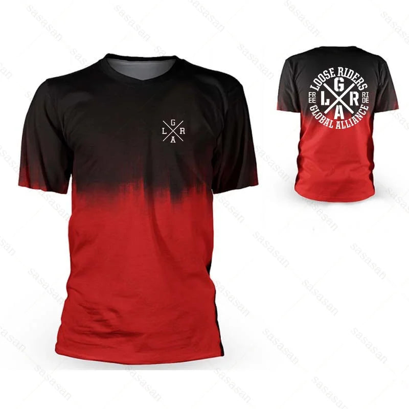 Motocross Loose Riders Short Sleeve Jersey MTB Mountain Bike Breathable Shirts DH BMX Enduro Men's Sweatshirts