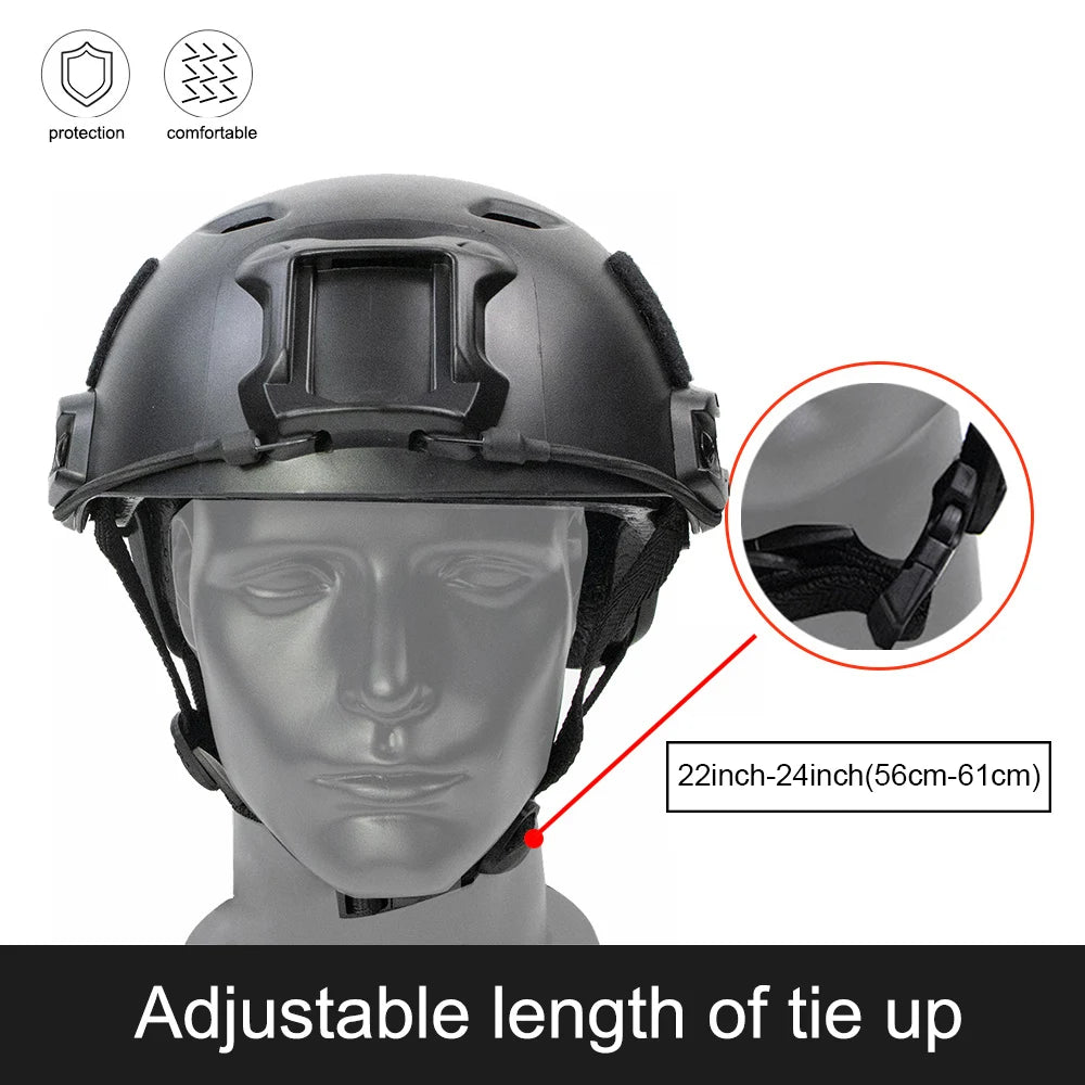 BOOIU FAST Tactical BJ Type Helmet Airsoft Protective Paintball Combat Helmet Riding CS Game Head Protector ABS Fast Helmets