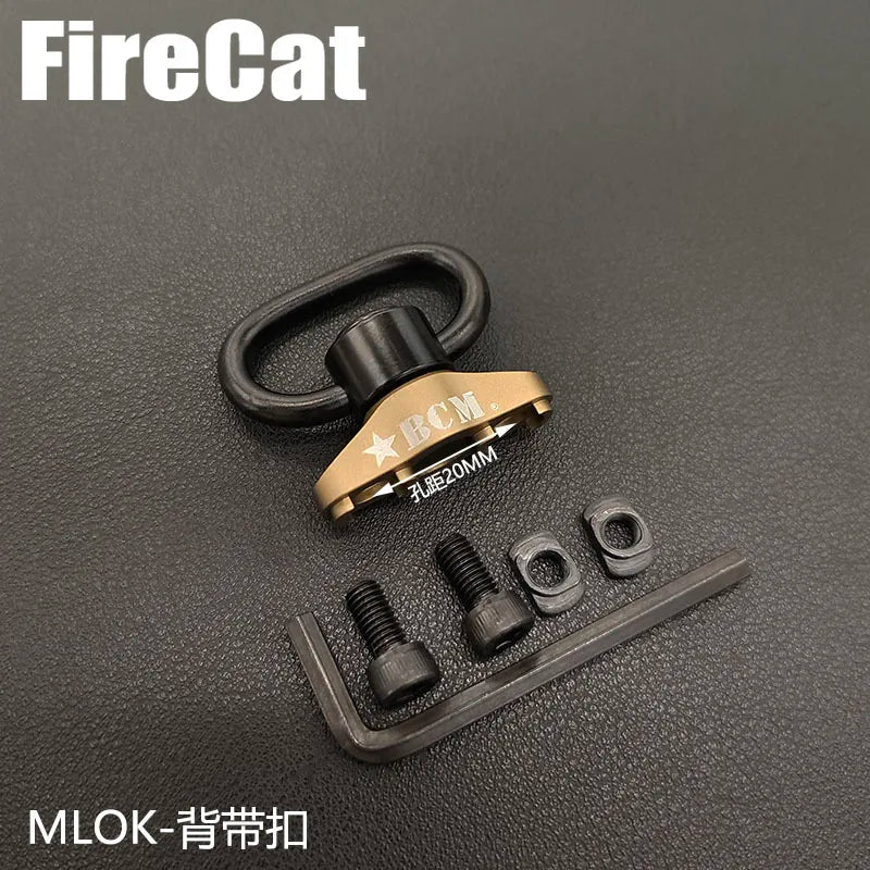 Airsoft Tactical Metal QD Sling Mount for MLOK Rail Quick Release Steel Push Button Attachment Points Hunting Gun Accessories
