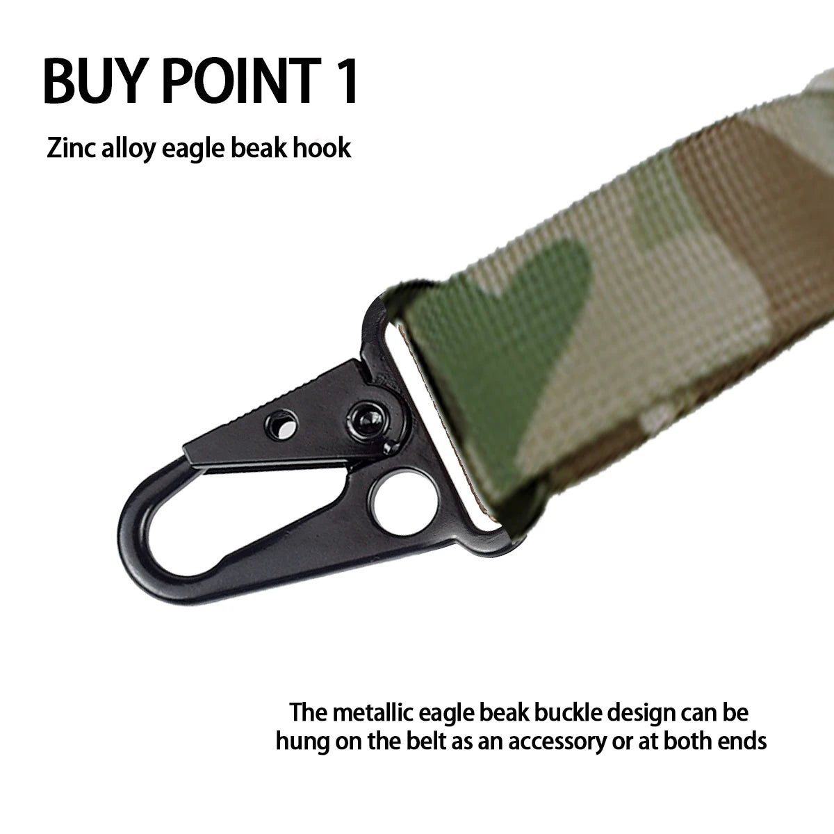 Tactical QD Quick Release Sling Strap Airsoft 2 Points Adjustable Rifle Sling Slingster Nylon Strap Outdoor Hunting Accessories