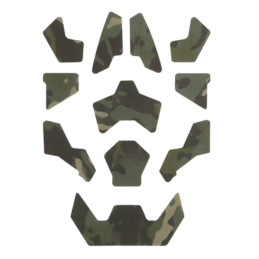 11Pcs Tactical Helmet Magic Sticker Airsoft Helmet Patches Hook and Loop  camo Sticky for FAST SF High-Cut Helmet Accessories