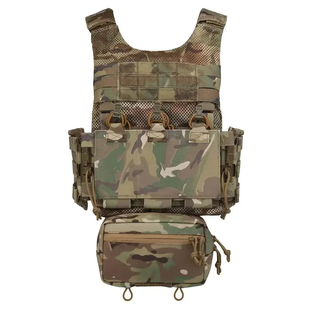 Tactical OTB LV119 Vest Quick Release Cummerbund with Triple 5.56 Mag Pouch Airsoft Hunting Vest Rear Overt Plate Bag
