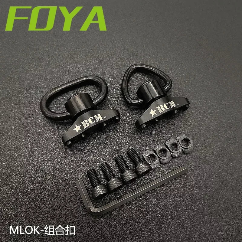 Tactical Metal MLOK QD Sling Mount M4 AR15 Mounted Base Swivel Strap Buckle Quick Release Button Airsoft Gun Hunting Accessories